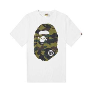 BAPE A Swimming Ape 1st Camo Big Ape Head RLX Tee Blanc/Vert Blanc/Vert 473912