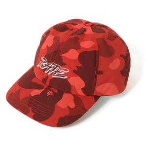 Casquette de Baseball BAPE A bain Ape couleur camouflage panneau casquette rouge gris 474810