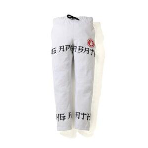 BAPE A Swimming Ape Pantalon de survêtement slim avec lettres Blanc Blanc 474854