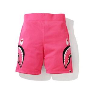 BAPE A Swimming Ape Short de survêtement requin néon rose rose 478939