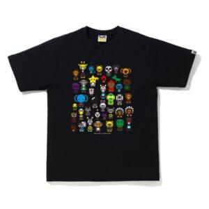 T-shirt BAPE A à Z (SS21) Noir Gris 482535