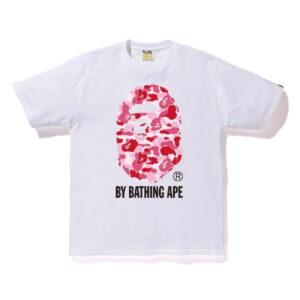 T-shirt BAPE ABC By Bathing Tee Blanc/Rose Blanc/Rose 483160