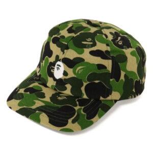 Casquette de baseball BAPE ABC Camo Ape Head Panel Cap Vert Bleu 484289