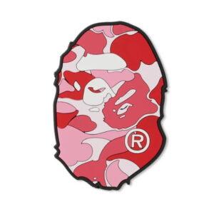 Bonfire BAPE ABC Camo Ape Head Dessous de Verre en Caoutchouc Rose Rose 484299