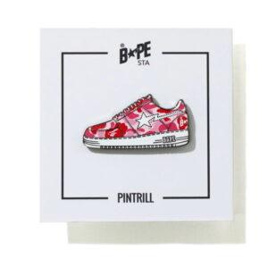 BAPE ABC Camo Bapesta Pintrill Pin Rose Noir 485162