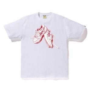 BAPE ABC Camo Bapesta Tee Blanc/Rose Crème 485175