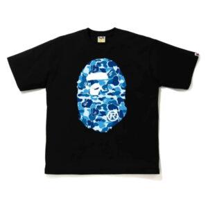 BAPE ABC Camo Big Ape Head Tee Noir/Bleu Noir/Bleu 485211