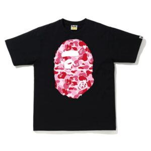 BAPE ABC Camo Big Ape Head Tee Noir/Rose Noir/Rose 485203