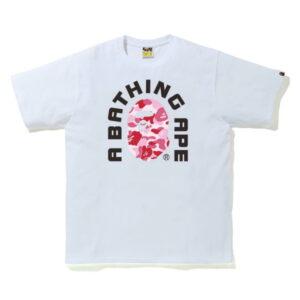 T-shirt BAPE ABC Camo College 2020 blanc/rose blanc/rose 486149