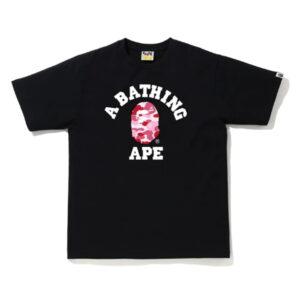 BAPE ABC Camo College Tee Noir/Rose Noir/Rose 486223