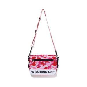 BAPE ABC Camo Sac à double sangle Rose Rose 487903