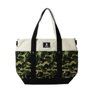 BAPE ABC Camo Mom's Tote Bag Vert Blanc 489129