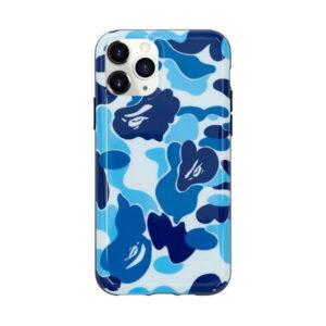Coque de protection BAPE ABC Camo iPhone 11 Pro Case Bleu Bleu 488599