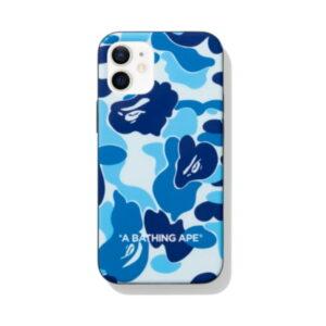 Coque de protection BAPE ABC Camo iPhone 12 Mini Case Bleu Bleu 488609