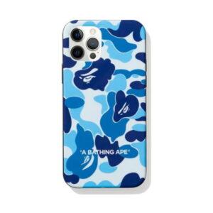 Coque de protection BAPE ABC Camo iPhone 12 Pro Case Bleu Bleu 488619