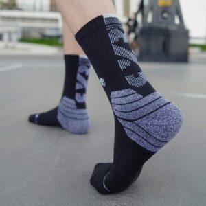 Chaussettes de sport Ehot 3X3 Noir-Gris Crew Chaussettes 479010