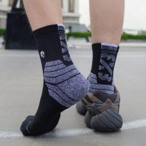 Chaussettes de sport Ehot 3X3 Noir-Gris Quarter Chaussettes 479000