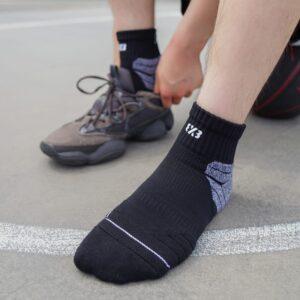 Chaussettes de sport Ehot 3X3 chaussettes courtes noir-gris 478988