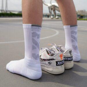 Chaussettes de sport Ehot 3X3 White Crew Socks 479012