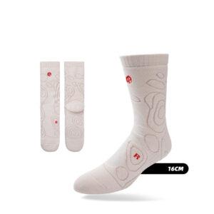 Chaussettes de sport Ehot Circles Beige Crew Socks Noir 480341