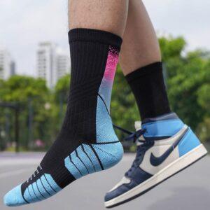 Chaussettes de sport Ehot Formation Noir-Bleu Crew Chaussettes 485253