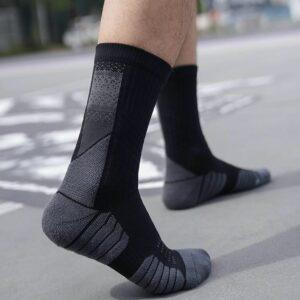 Chaussettes de sport Ehot Formation Noir-Gris Crew Chaussettes Blanc 485257