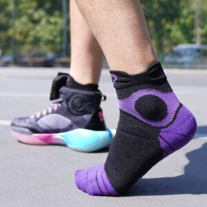 Chaussettes de sport Ehot Spalding Chaussettes basses noires-violettes Noir 480850