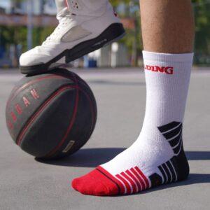 Chaussettes de sport Ehot Spalding Controls Chaussettes Crew Blanc-Rouge 484349