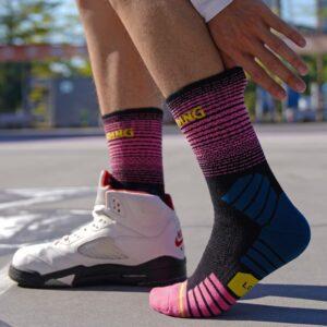 Chaussettes de sport Ehot Spalding Gradient Black Crew Socks 485243