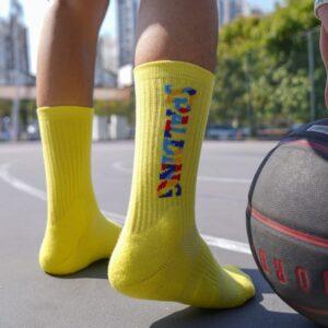 Ehot Spalding Text Chaussettes jaunes 481832