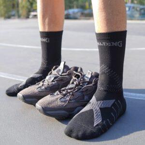 Chaussettes de sport Ehot Spalding Web Noir-Gris Crew Chaussettes 481780