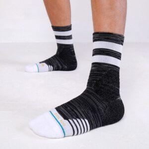 Chaussettes de sport Ehot Stripes Noir-Blanc Crew Chaussettes Bleu 486368