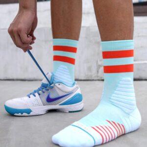 Chaussettes Ehot Stripes Bleu-Orange 486366