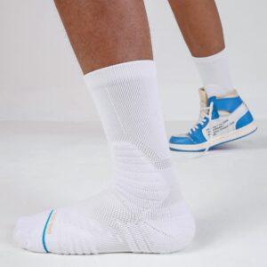 Chaussettes de sport Ehot Stripes White Crew Socks 486374