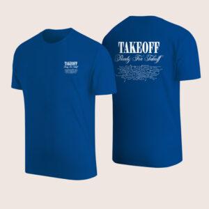 T-Shirt bleu décollage Ehot 478262