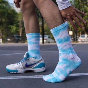 Chaussettes de sport Ehot Tie-Dye Blue Crew Socks 483798