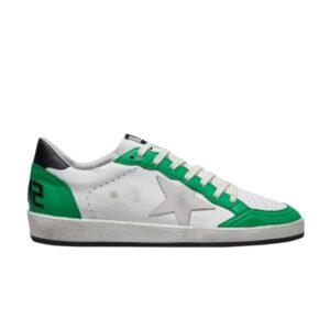 Baskets Golden Goose Ball Star Low Blanc Vert G35MS592 A10