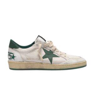 Baskets Golden Goose Ball Star Blanc Vert G35MS592 A4