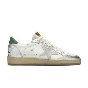 Baskets Golden Goose Ball Star Blanc Argent Vert GMF00117 F000629 80185