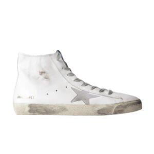 Baskets Golden Goose France Haute Blanc Argent GCOMS591