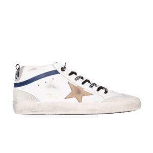 Baskets Golden Goose Mid Star Blanc Bleu Encens G36MS634 Z6