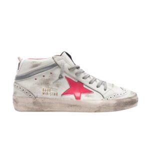 Baskets Golden Goose Mid Star Blanc Rose Verni G32WS634 L3