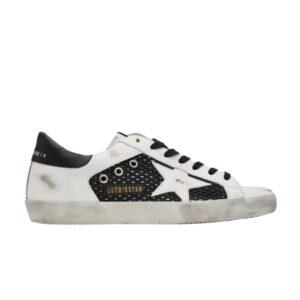 Baskets Golden Goose Superstar Double Quarter Blanc Noir GMF00103 F000357 10283
