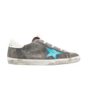 Golden Goose Superstar Gris Croco Turquoise Baskets GMF00101 F000339 60253