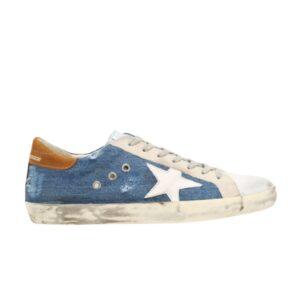 Baskets Golden Goose Superstar Bleu Clair Blanc G36MS590 U60