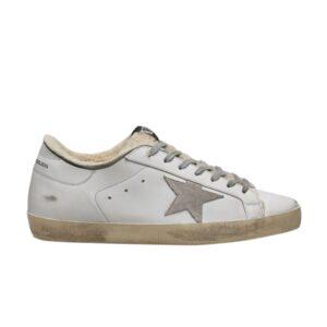 Baskets en peau de mouton Golden Goose Superstar Blanc G35MS590 Q75