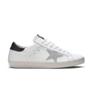 Baskets Golden Goose Superstar Blanc Noir Gris G35MS590 E73