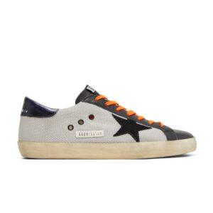 Baskets Golden Goose Superstar Blanc Noir Orange GMF00101 F002131 10788