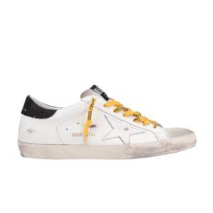 Baskets Golden Goose Superstar Blanc Noir Jaune Turquoise GMF00101 F000615 10220