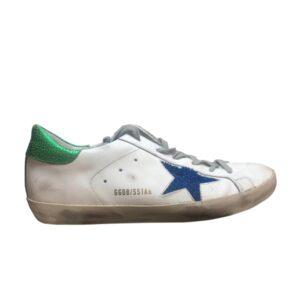 Baskets Golden Goose Superstar Blanc Bleu G34WS590 M33